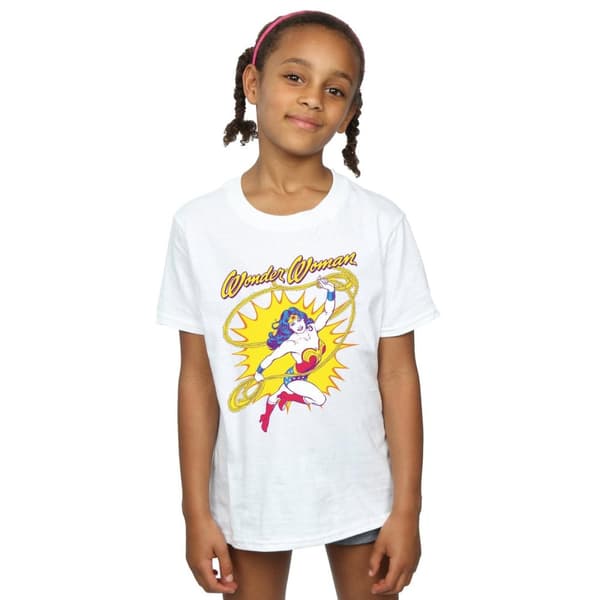 DC Comics Wonder Woman Leap T-shirt i bomull för flickor
