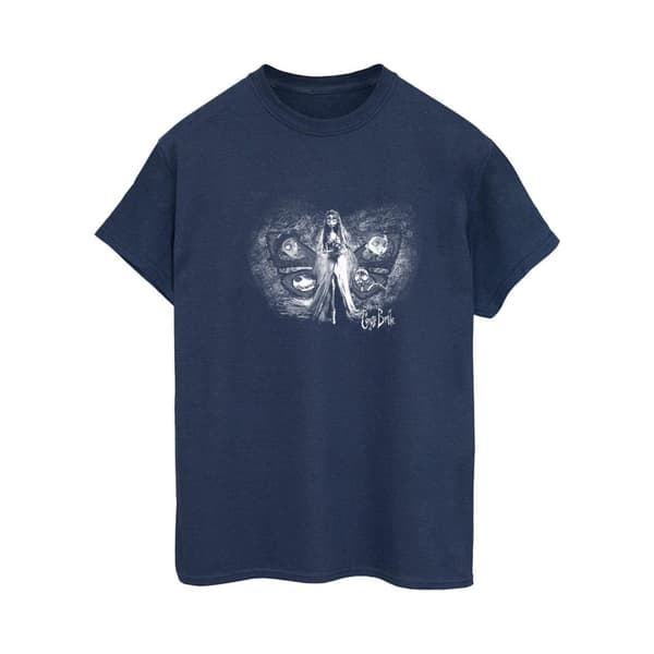 Corpse Bride Dam/Tjej Emily Butterfly Boyfriend T-shirt i bomull
