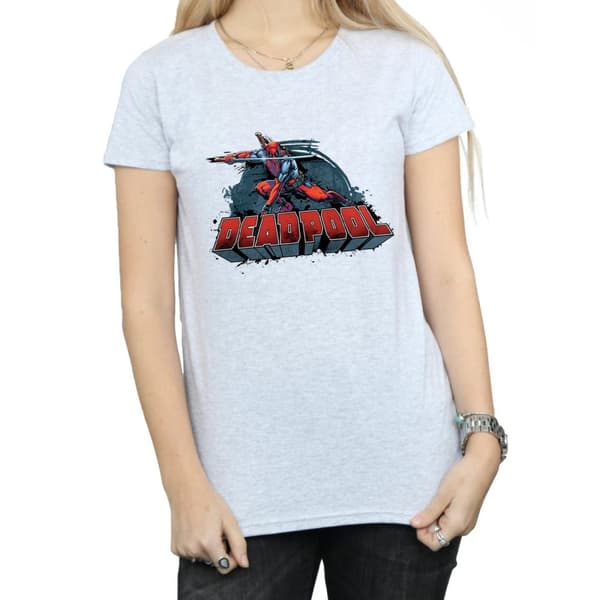 Marvel Womens/Ladies Deadpool Sword Logo Cotton T-Shirt