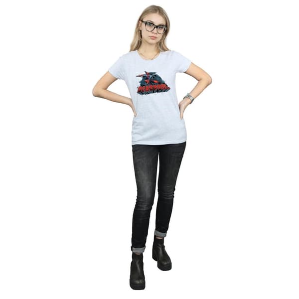 Marvel Womens/Ladies Deadpool Sword Logo Cotton T-Shirt