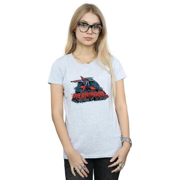 Marvel Womens/Ladies Deadpool Sword Logo Cotton T-Shirt