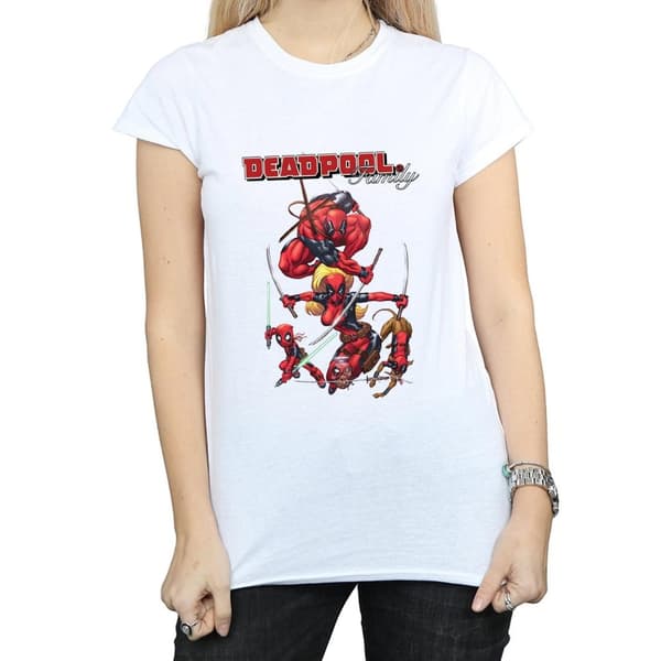 Marvel Dam/Tjej - Deadpool Family - T-shirt i bomull