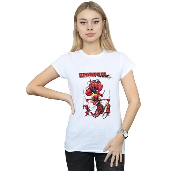 Marvel Dam/Tjej - Deadpool Family - T-shirt i bomull