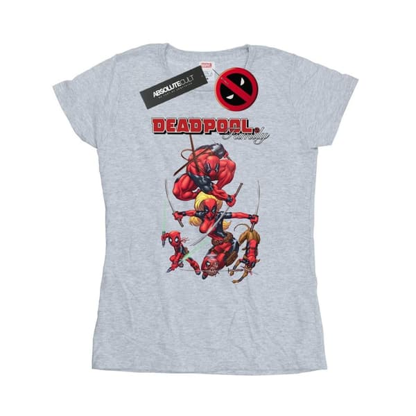Marvel Dam/Tjej - Deadpool Family - T-shirt i bomull