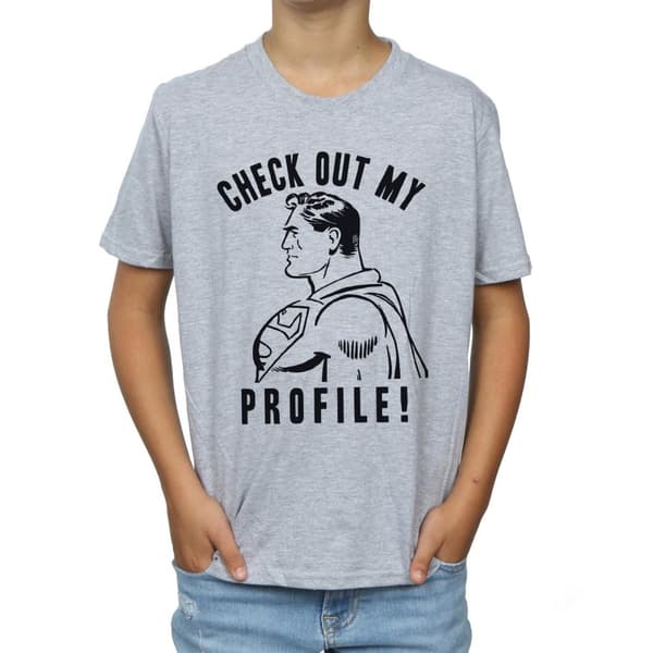 DC Comics Boys Superman Check Out My Profile T-Shirt