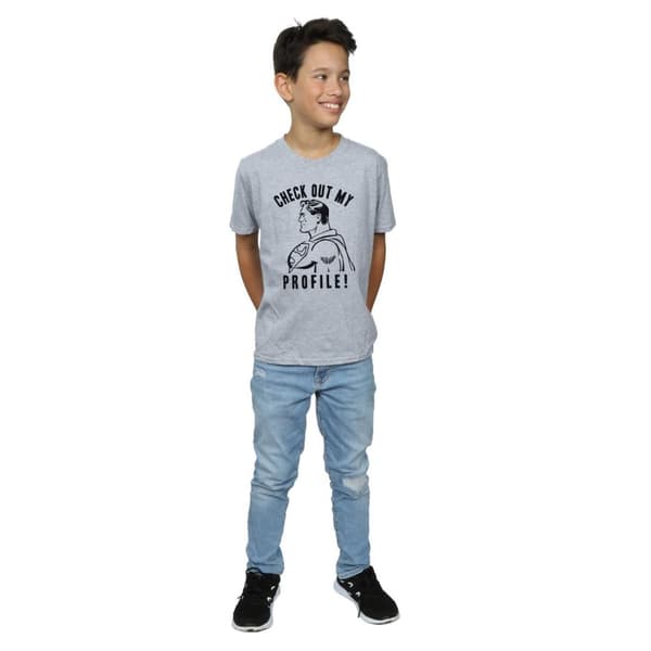DC Comics Boys Superman Check Out My Profile T-Shirt