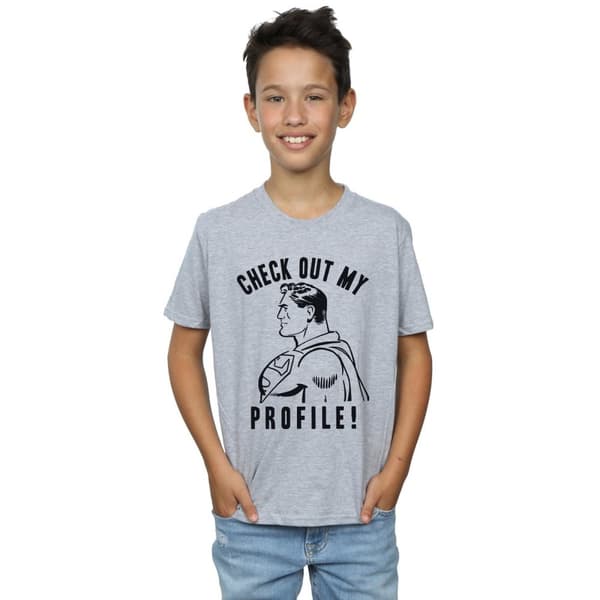 DC Comics Boys Superman Check Out My Profile T-Shirt