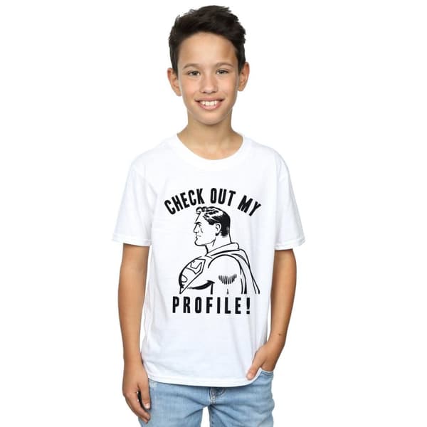 DC Comics Boys Superman Check Out My Profile T-Shirt