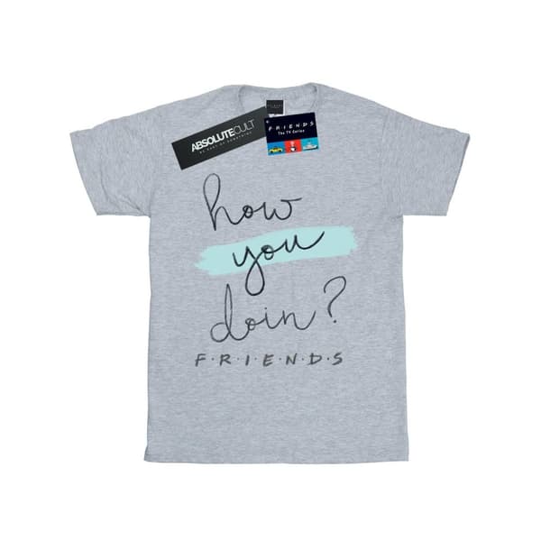 Friends Girls How You Doin? Handwriting Cotton T-Shirt