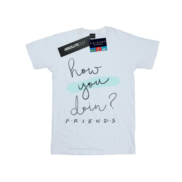 Friends Girls How You Doin? Handwriting Cotton T-Shirt
