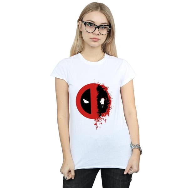 Marvel Womens/Ladies Deadpool Split Splat Logo Cotton T-Shirt
