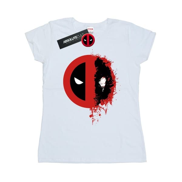 Marvel Womens/Ladies Deadpool Split Splat Logo Cotton T-Shirt