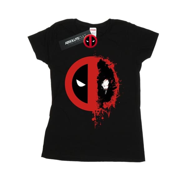 Marvel Womens/Ladies Deadpool Split Splat Logo Cotton T-Shirt