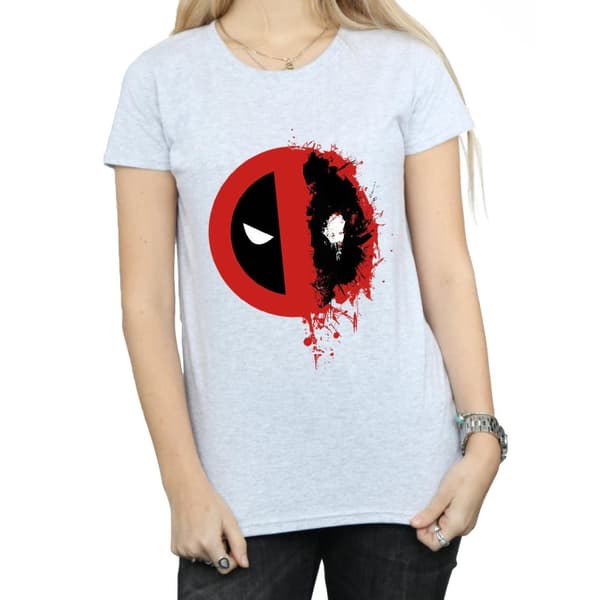 Marvel Womens/Ladies Deadpool Split Splat Logo Cotton T-Shirt