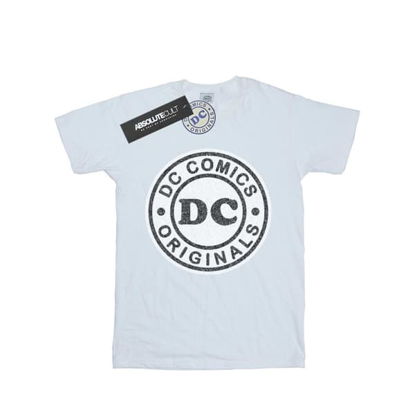 DC Comics DC Originals t-shirt i bomull med krackelerad logotyp för flickor