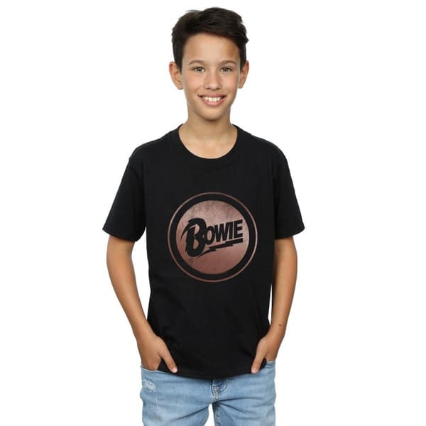 David Bowie Boys Rose Gold Circle T-Shirt