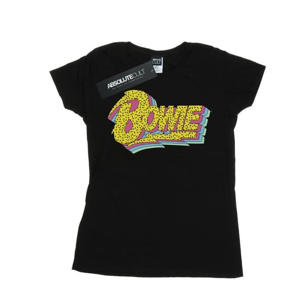 David Bowie Dam/Lady Moonlight 90-tals logotyp bomulls t-shirt