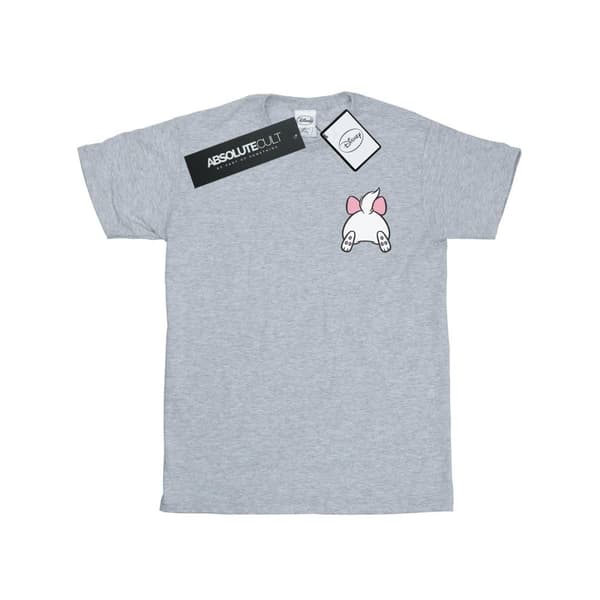Disney Aristocats Marie Backside - T-shirt med brösttryck för pojkar Sports Grey 12-13 Years