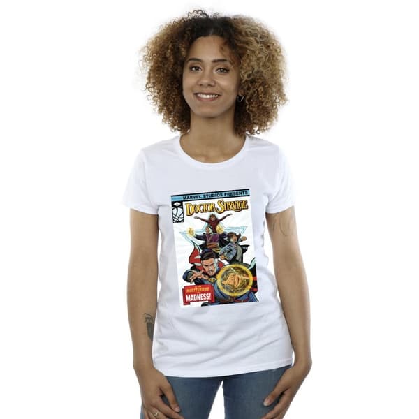Marvel Bomulls-T-shirt för kvinnor/damer Doctor Strange - Comic Cover