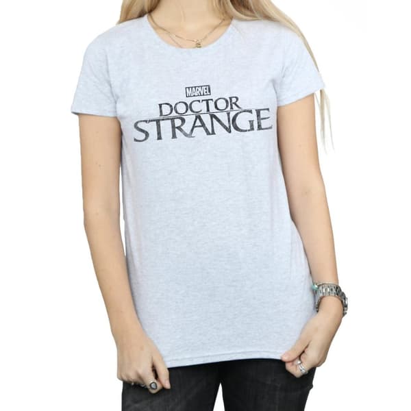 Marvel Dam/Tjej - Doctor Strange - T-shirt i bomull med logotyp