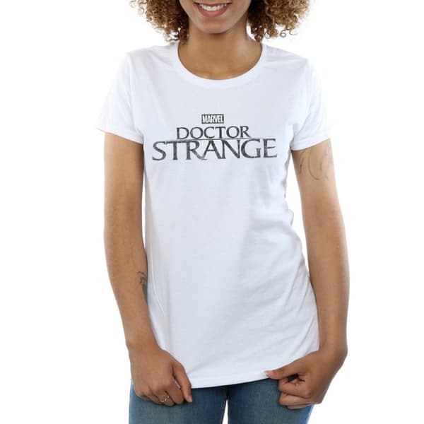 Marvel Dam/Tjej - Doctor Strange - T-shirt i bomull med logotyp