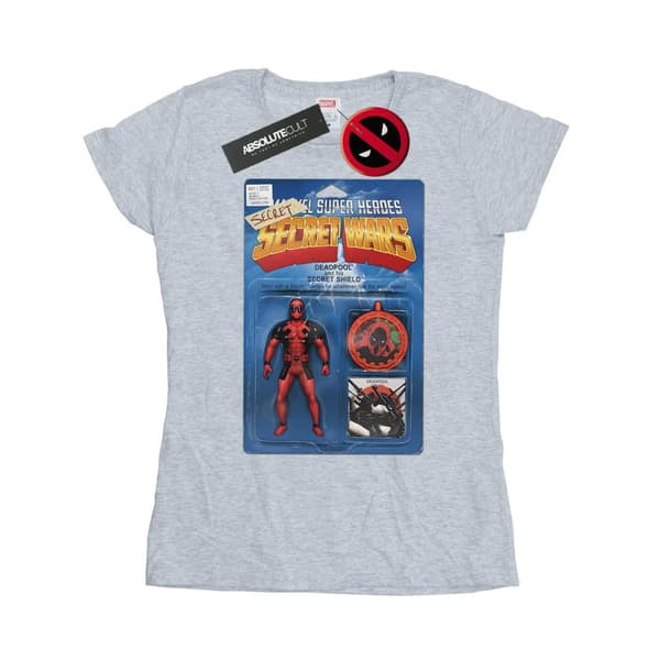 Marvel Dam/Tjej - Deadpool Secret Wars Action Figure - Bomulls-T-shirt Sports Grey XXL
