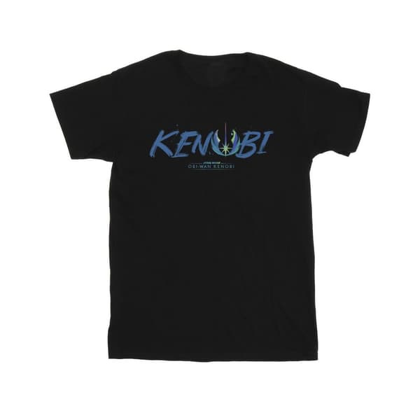 Star Wars: Obi-Wan Kenobi T-shirt i bomull med målad framsida för flickor