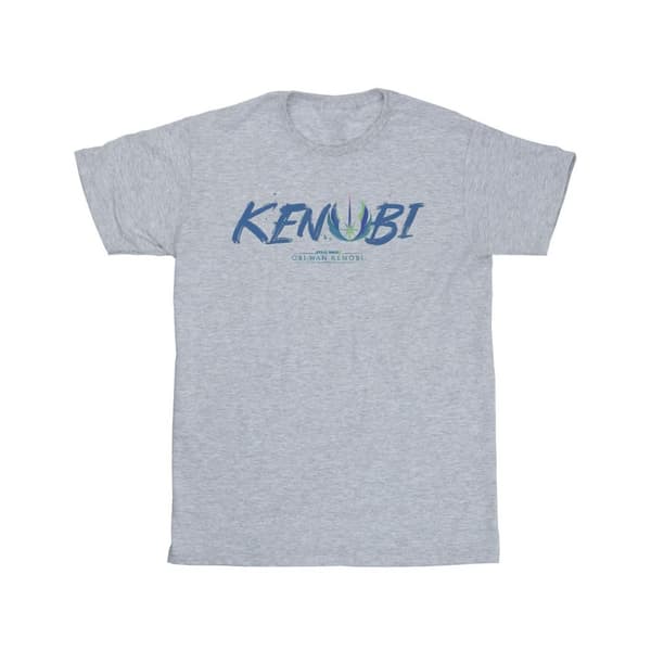Star Wars: Obi-Wan Kenobi T-shirt i bomull med målad framsida för flickor