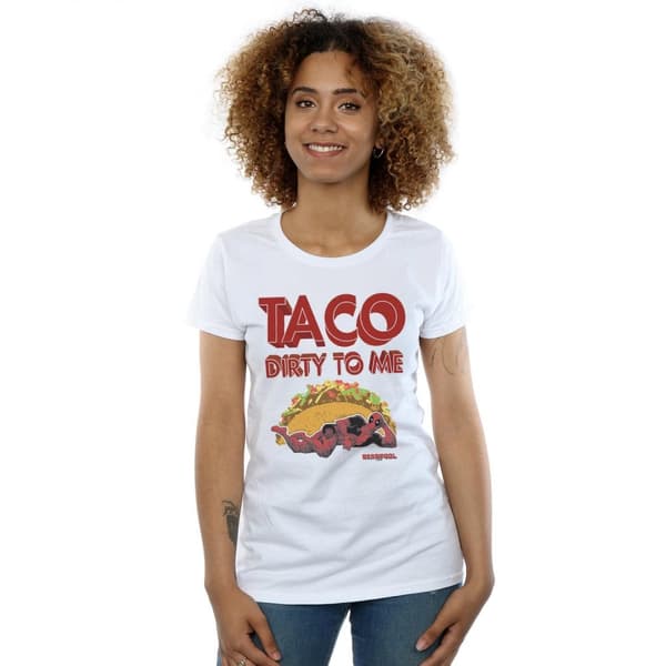 Marvel Dam/Tjej Deadpool Taco Dirty To Me - T-shirt i bomull