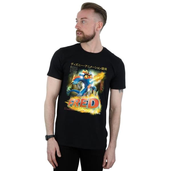 Disney Big Hero 6 Fred Anime Poster T-shirt för herrar