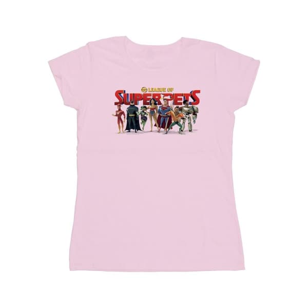 DC Comics Womens/Ladies DC Comics DC League Of Super-Pets Group Logo Cotton T-Shirt