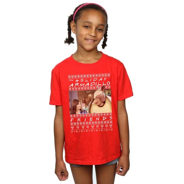 Friends Fair Isle Holiday Armadillo T-shirt i bomull för flickor