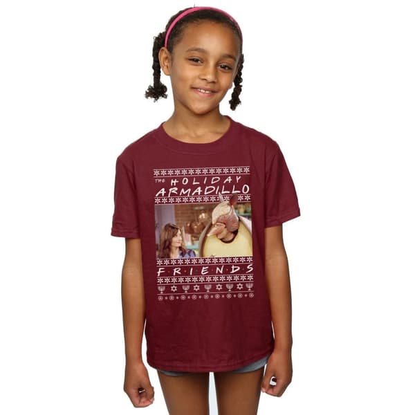 Friends Fair Isle Holiday Armadillo T-shirt i bomull för flickor