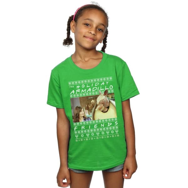 Friends Fair Isle Holiday Armadillo T-shirt i bomull för flickor