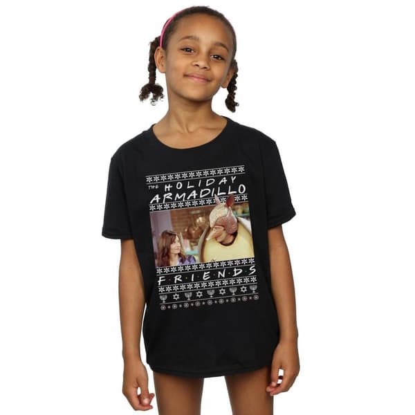 Friends Fair Isle Holiday Armadillo T-shirt i bomull för flickor
