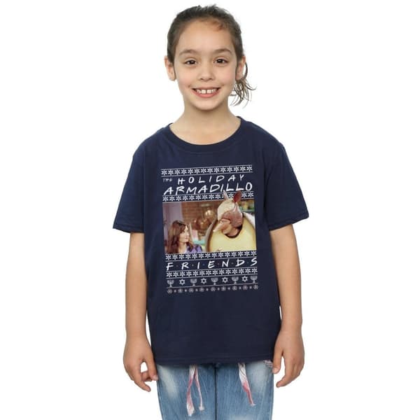 Friends Fair Isle Holiday Armadillo T-shirt i bomull för flickor