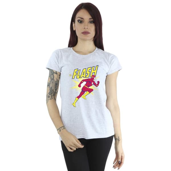 DC Comics Womens/Ladies The Flash Running Cotton T-Shirt