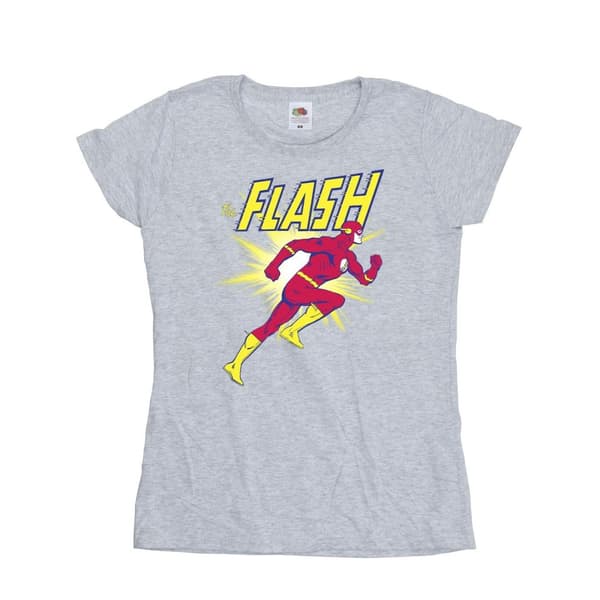 DC Comics Womens/Ladies The Flash Running Cotton T-Shirt