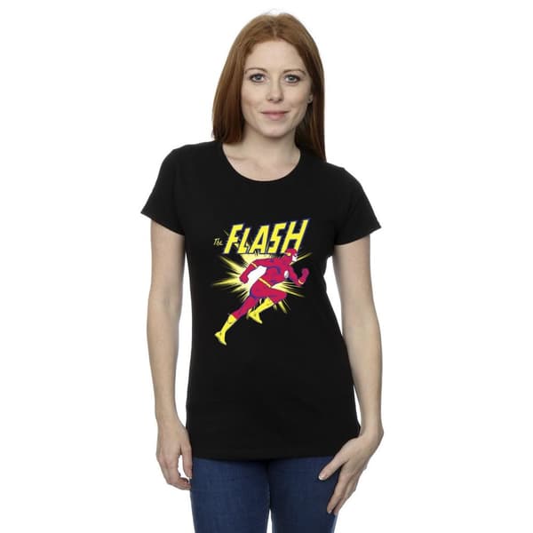 DC Comics Womens/Ladies The Flash Running Cotton T-Shirt