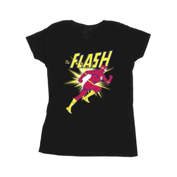 DC Comics Womens/Ladies The Flash Running Cotton T-Shirt