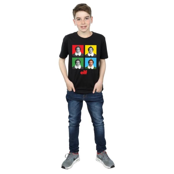 Elf T-shirt med fyra ansikten för pojkar