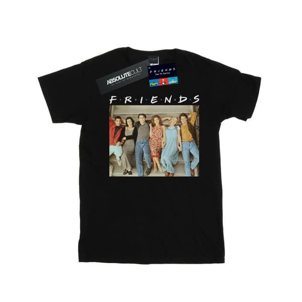 Friends Girls Group Photo Stairs Cotton T-Shirt