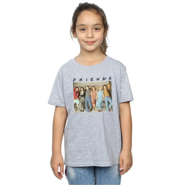 Friends Girls Group Photo Stairs Cotton T-Shirt