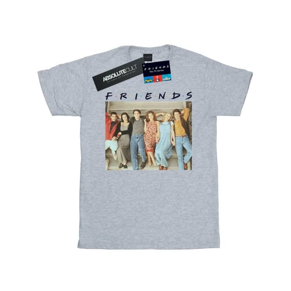 Friends Girls Group Photo Stairs Cotton T-Shirt