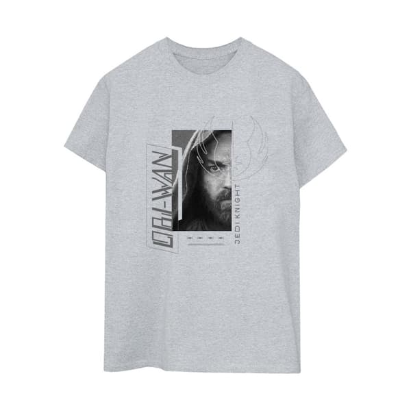 Star Wars Dam/Tjej Obi-Wan Kenobi Jedi SciFi Collage Bomull Boyfriend T-shirt