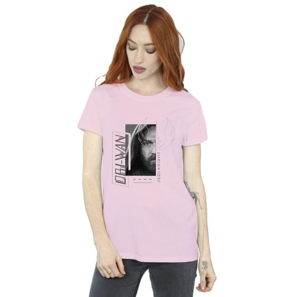 Star Wars Womens/Ladies Obi-Wan Kenobi Jedi SciFi Collage Cotton Boyfriend T-Shirt