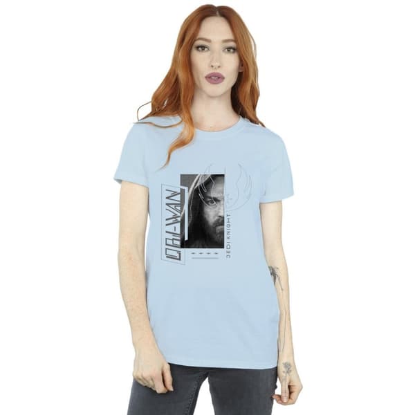 Star Wars Womens/Ladies Obi-Wan Kenobi Jedi SciFi Collage Cotton Boyfriend T-Shirt