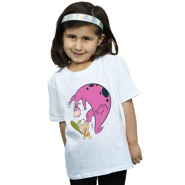 The Flintstones Bamm Bamm And Dino T-shirt i bomull för flickor