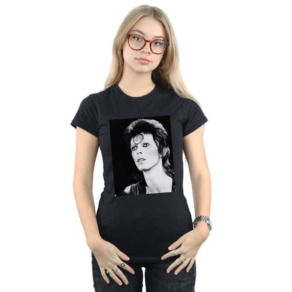 David Bowie Womens/Ladies Ziggy Looking Cotton T-Shirt