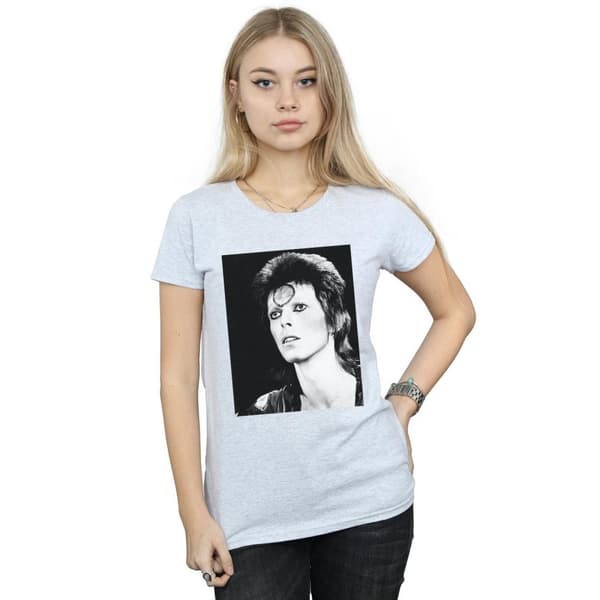David Bowie Womens/Ladies Ziggy Looking Cotton T-Shirt